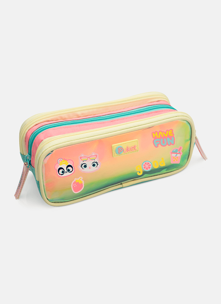 Estojo Triplo Color Block