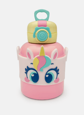 Garrafa Térmica Com Canudo Unicórnio